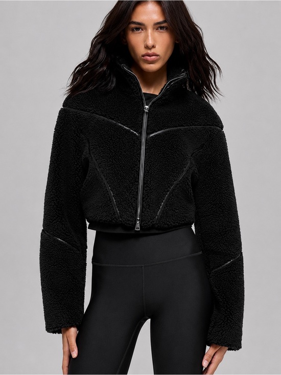ALO Yoga Jackets & Blazers - Alo Yoga Sherpa Cropped Slope Side Jacket |Black Size XS